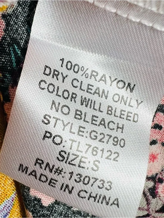 UMGEE Sunshine Honey Mixed Floral Print Babydoll Dress Size S - Picture 4 of 5